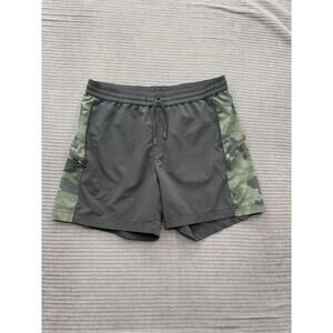 Bearbottom Shorts Mens Large Camo Trim 5.5" Inseam Athletic Swim Drawstring